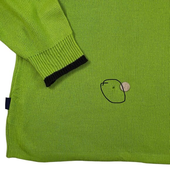 Vintage Boff Knit Sweater Mens XXL Green Streetwear Retro Hip Hop Stripe - Picture 7 of 10